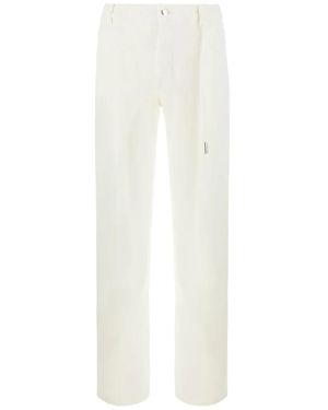 Ann Demeulemeester Straight Trousers - Bianco