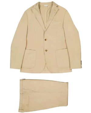 Boglioli Single Breasted Suits - Natural