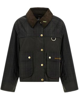 Barbour Jassen ,Groen ,Katoen Tartan Spey Jas - Zwart