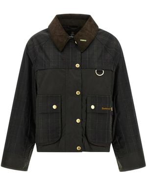 Barbour Jassen ,Groen ,Katoen Tartan Spey Jas - Zwart