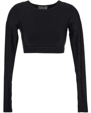 Versace Jeans Couture Long Sleeve T-Shirts - Black