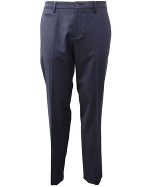Patrizia Pepe Wollmischung Slim Fit Hose - Blau