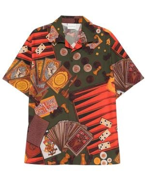 Drole de Monsieur Short Sleeve Shirts - Red