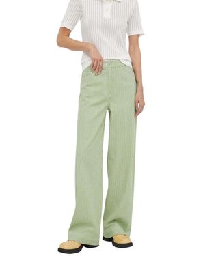REMAIN Birger Christensen Wide Trousers - Vert