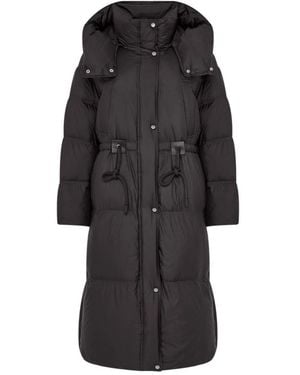 CESARE GASPARI Oversized Hooded Down Puffer Coat - Zwart