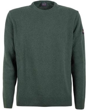 Paul & Shark Heritage Patch Ronde Hals Trui - Groen