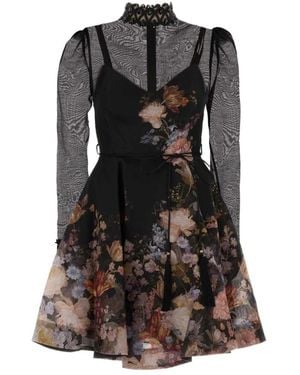 Zimmermann Valiant Embellish Mini Jurk - Zwart