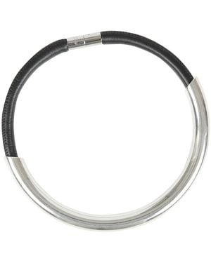 Isabel Marant Leder- Und Messingmagnet-Choker-Halskette - Mettallic