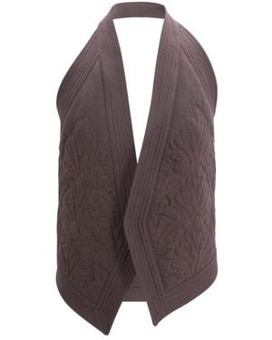 Alberta Ferretti Waistcoats - Brown