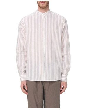 Manuel Ritz Beiges Button-Up Hemd, Klassischer Stil - Weiß