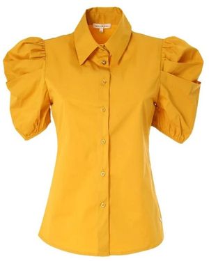 Kocca Overhemden ,Geel ,Katoen Purca Puff Sleeve Shirt