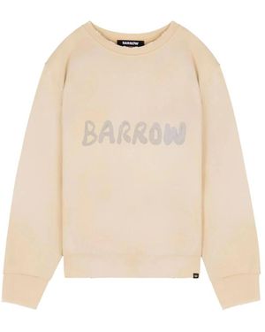 Barrow Hoodies & Sweatvesten ,Katoen Graphic Crewneck Sweatshirt - Naturel
