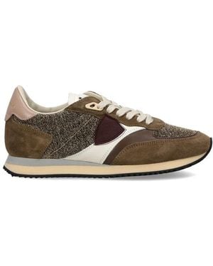 Philippe Model Schoenen ,Bruin ,Sneakers