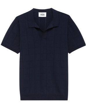 Alpha Studio Polo Tennis Aus Baumwolle - Blau