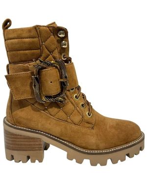 Alma En Pena. Lace-Up Boots - Brown
