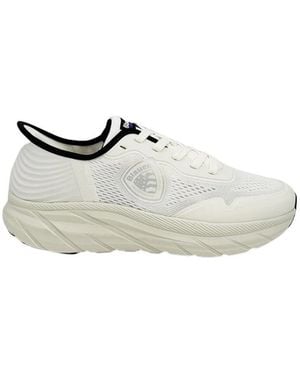 Blauer Sneakers - Blanc
