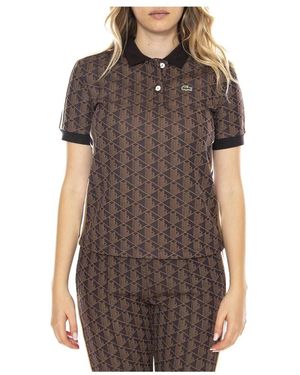 Lacoste Tops ,Bruin ,Katoen Polo Shirts