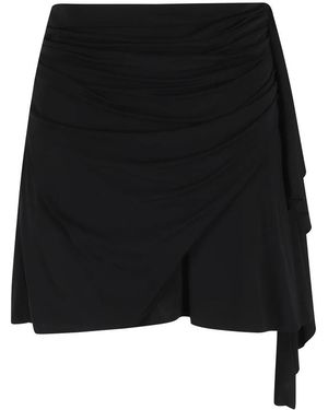 IRO Rokken ,Zwart ,Leer Wesia Draped Mini Skirt