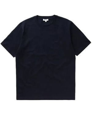 Norse Projects Logo Print Dark T-Shirt - Blau