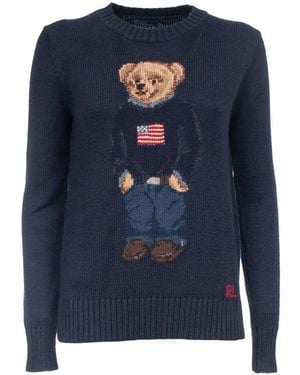 Polo Ralph Lauren Polo bear pullover baumwolle leinen pullover - Blau