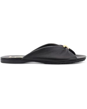 Loewe Paula's Ibiza Pebble Soft Leather Sandalen - Schwarz