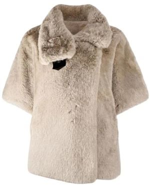 Pinko Jassen ,Polyester Nieuwe Comodino Jas Met Korte Mouwen - Naturel