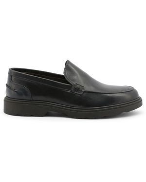 DUCA DI MORRONE Leder dunkelblaue mokassins - Schwarz