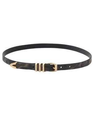 Pinko Lage Tryptic Riem H1,7 Suède Print - Wit