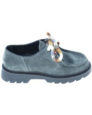 Maze Laced Shoes - Bleu