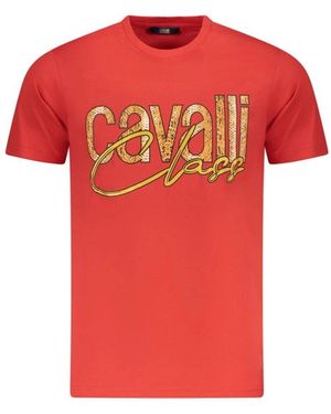 Roberto Cavalli Cotton T-Shirt - Red