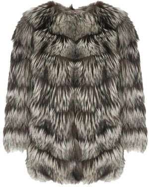 OLIVIA V. Faux Fur & Shearling Jackets - Grey