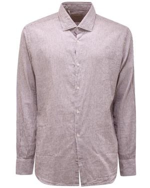 Brooksfield Casual Shirts - Purple