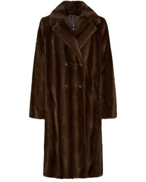 Notyz Double-Breasted Coats - Brown