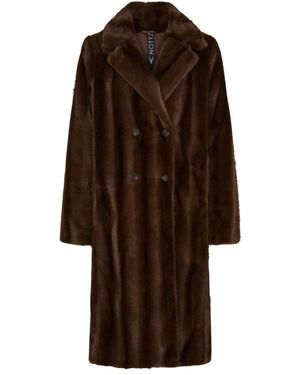 Notyz Jassen ,Bruin ,Double-Breasted Coats