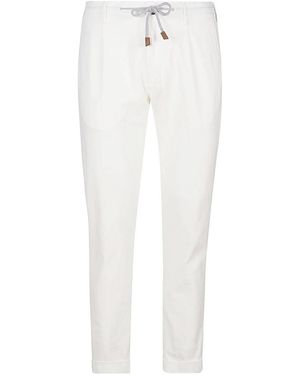Eleventy Slim-Fit Trousers - White