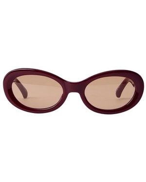 Dries Van Noten Ovale Zonnebril - Bruin