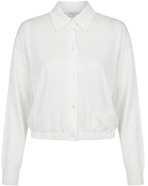 Roberto Collina Overhemden ,Wit ,Katoen Camicia