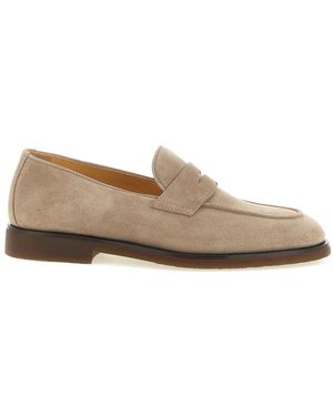 Brunello Cucinelli Schoenen ,Grijs ,Leer Loafers - Naturel