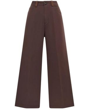 Maliparmi Wide Trousers - Marrone