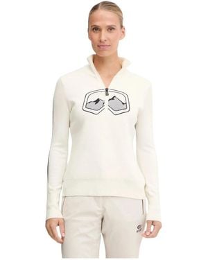 Bogner Truien & Vesten ,Wit ,Wol Azra Half-Zip Turtleneck