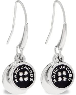 Marc Jacobs Knopf drop ohrringe - Schwarz