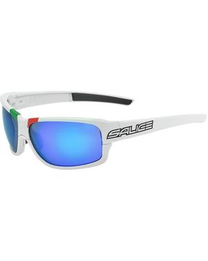 Salice Weiß/Blau Polarisierte Sonnenbrille