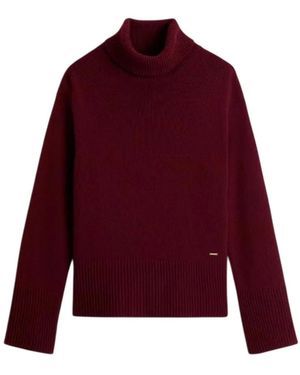 Woolrich Truien & Vesten ,Rood ,Wol Supergeelong Turtleneck - Paars