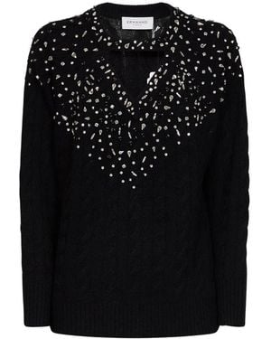 Ermanno Scervino V-Hals Breiwerk - Zwart