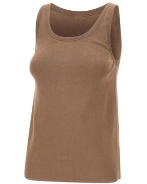 Elisabetta Franchi Sleeveless Tops - Brown