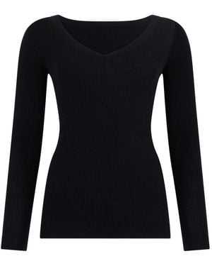 P.A.R.O.S.H. V-Neck Knitwear - Black