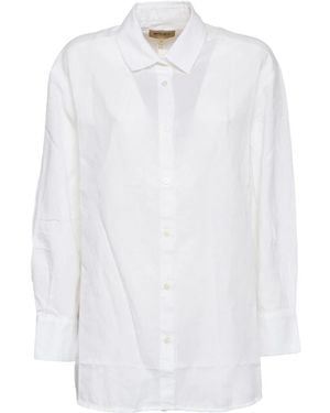 Woolrich Cotton Linen Boyfriend Shirt - White