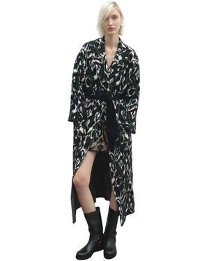 Akep Belted Coats - Negro