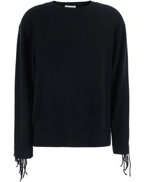 P.A.R.O.S.H. P.A.R.O..H. ,Truien & Vesten ,Zwart ,Kasjmier Fringed Cashmere Sweater