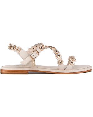 Tosca Blu Flat Sandals - Blanc
